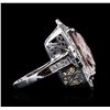 Image 3 : 14KT White Gold 13.52ct Morganite and Diamond Ring