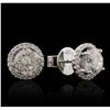 Image 2 : 18KT White Gold 3.14ctw Diamond Stud Earrings