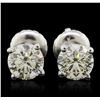 Image 1 : 14KT White Gold 1.23ctw Diamond Solitaire Earrings
