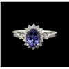 Image 1 : 1.86ct Tanzanite and Diamond Ring - 14KT White Gold