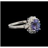 Image 2 : 1.86ct Tanzanite and Diamond Ring - 14KT White Gold