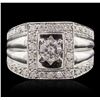 Image 1 : 14KT White Gold 0.68ctw Diamond Engagement Ring