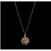Image 1 : 14KT Yellow Gold 10.61ctw Ruby and Diamond Pendant With Chain