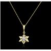 Image 1 : 14KT Two-Tone Gold 0.10ctw Diamond Pendant