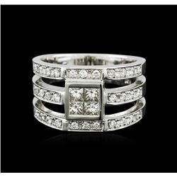 18KT White Gold 0.90ctw Diamond Ring