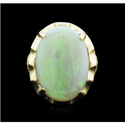 14KT Yellow Gold 13.37ct Opal and Diamond Ring