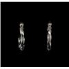 Image 1 : 14KT White Gold Hoop Earrings