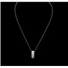 Image 1 : 14KT White Gold 0.82ctw Diamond Pendant With Chain