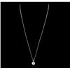 Image 2 : 14KT White Gold 1.10ctw Diamond Pendant With Chain