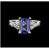Image 1 : 2.25ct Tanzanite and Diamond Ring - 14KT White Gold