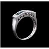 Image 3 : 14KT White Gold 0.56ctw Blue Diamond Ring