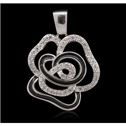 14KT White Gold 0.23ctw Diamond Pendant