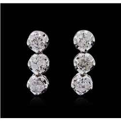 14KT White Gold 1.27ctw Diamond Earrings