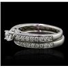 Image 2 : 18KT White Gold 0.67ctw Diamond Ring Wedding Set