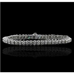 14KT White Gold 4.28ctw Diamond Tennis  Bracelet