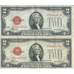 1928 $2 Currency Lot of 2