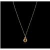 Image 2 : 14KT Yellow Gold 4.59ct Citrine and Diamond Pendant With Chain