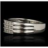 Image 2 : 10KT White Gold 0.20ctw Diamond Band Ring