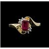 Image 1 : 10KT Yellow Gold 0.50ct Ruby and Diamond Ring