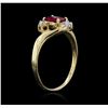 Image 3 : 10KT Yellow Gold 0.50ct Ruby and Diamond Ring