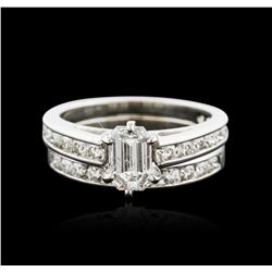 14KT White Gold 1.52ctw Diamond Wedding Ring Set