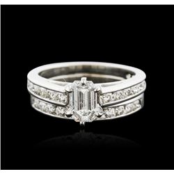 14KT White Gold 1.52ctw Diamond Wedding Ring Set