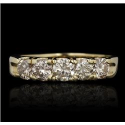 14KT Yellow Gold 0.85ctw Diamond Wedding Band