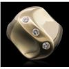 Image 1 : 14KT Yellow Gold 0.05ctw Diamond Ring