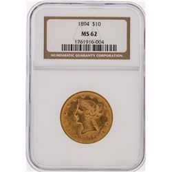 1894 NGC MS62 $10 Liberty Head Eagle Coin