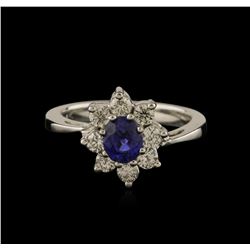 1.17ct Sapphire and Diamond Ring - 14KT White Gold