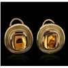 Image 1 : 14KT Yellow Gold Citrine Earrings