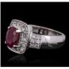 Image 2 : 14KT White Gold 1.62ct Ruby and Diamond Ring