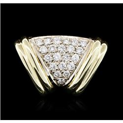 14KT Yellow Gold 0.85ctw Diamond Brooch