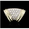 Image 1 : 14KT Yellow Gold 0.85ctw Diamond Brooch