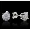 Image 2 : 14KT White Gold 3.00ctw Diamond Stud Earrings