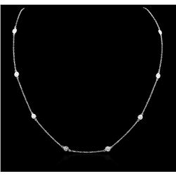 14KT White Gold 0.99ctw Diamond Necklace