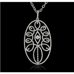 18KT White Gold 2.06ctw Diamond Pendant