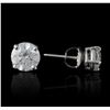 Image 3 : 14KT White Gold 1.24ctw Diamond Solitaire Earrings