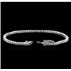 Image 3 : 18KT White Gold 3.09ctw Diamond Tennis Bracelet