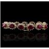 Image 2 : 14KT Yellow Gold 27.95ctw Ruby and Diamond Bracelet