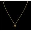Image 1 : 18KT Yellow Gold Pearl Necklace