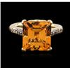 Image 1 : 14KT Yellow Gold 8.50ct Citrine and Diamond Ring