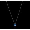Image 1 : 14KT White Gold 3.00ct Topaz Heart Necklace