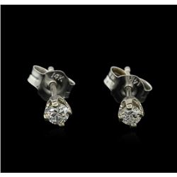 0.20ctw Diamond Stud Earrings - 14KT White Gold