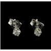 Image 1 : 0.20ctw Diamond Stud Earrings - 14KT White Gold