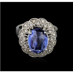 14KT White Gold 9.03ct Tanzanite and Diamond Ring