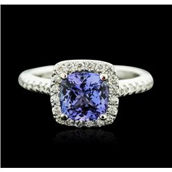 14KT White Gold 1.99ct Tanzanite and Diamond Ring