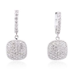 14KT White Gold 1.38ctw Diamond Earrings