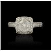 Image 1 : 14KT White Gold 1.24ct Diamond Ring