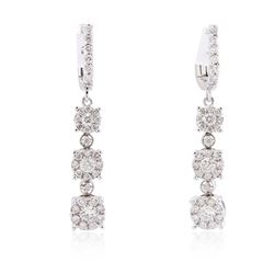 14KT White Gold 0.99ctw Diamond Earrings